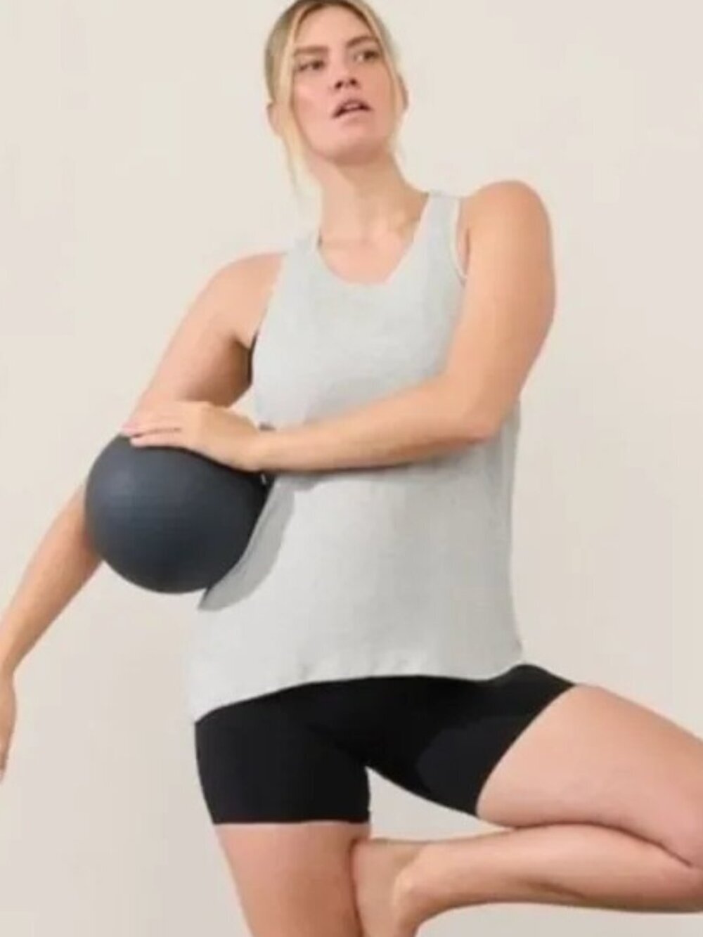 Athleta Ease In Tank - L Light Heather Grey